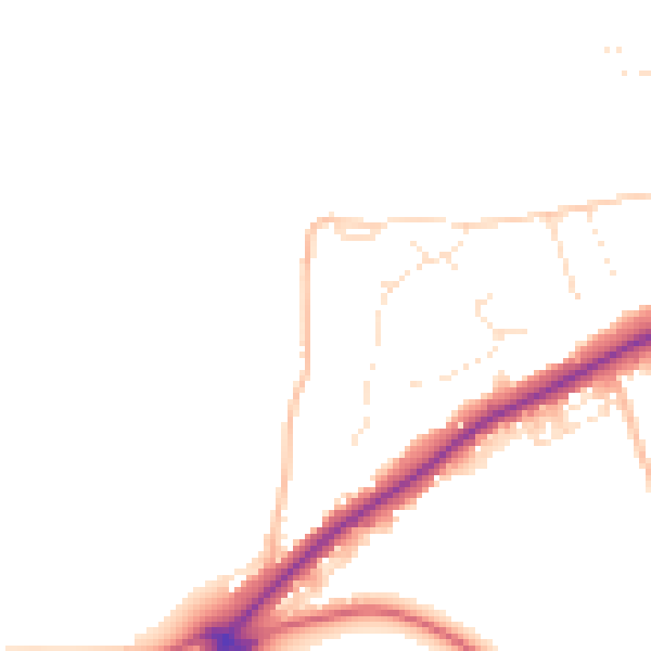 Daytime road noise heatmap for BS40 5EG