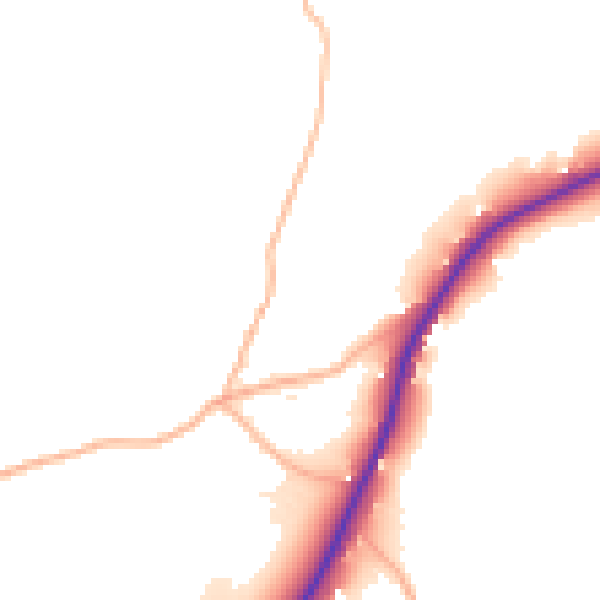 Daytime road noise heatmap for BS40 5SL