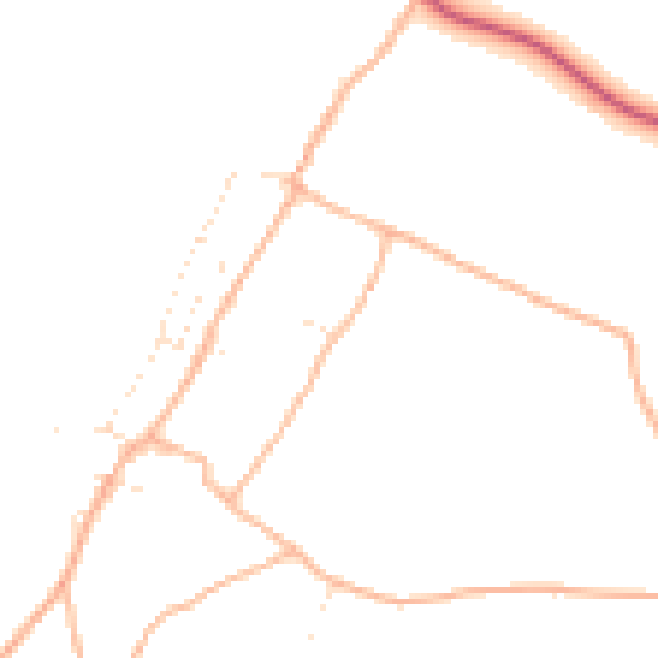 Daytime road noise heatmap for BS40 6AD