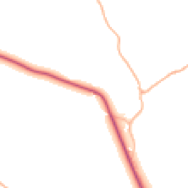Daytime road noise heatmap for BS40 6AP