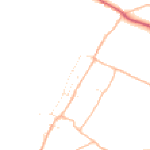 Daytime road noise heatmap for BS40 6BW