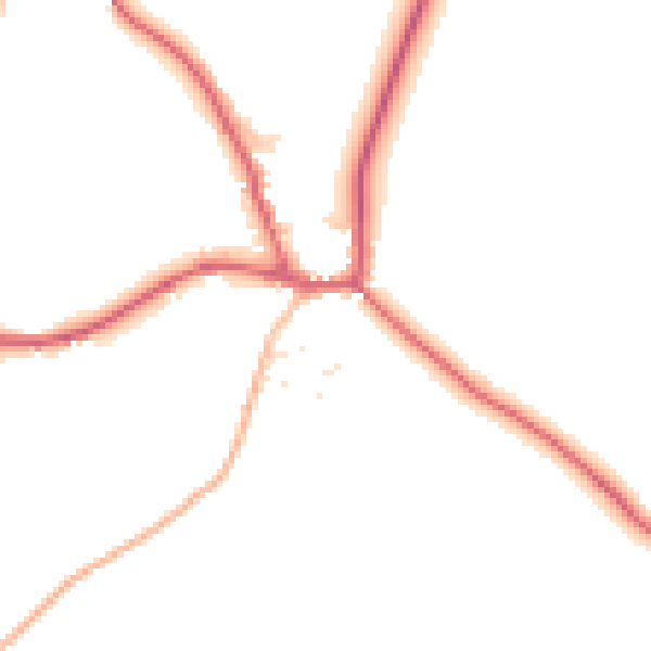 Daytime road noise heatmap for BS40 6HU