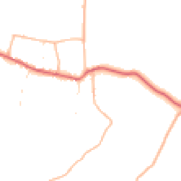 Daytime road noise heatmap for BS40 6LA