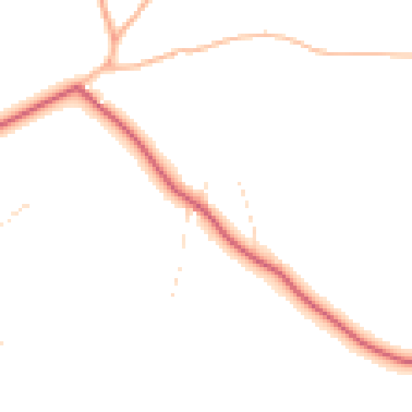 Daytime road noise heatmap for BS40 7AG