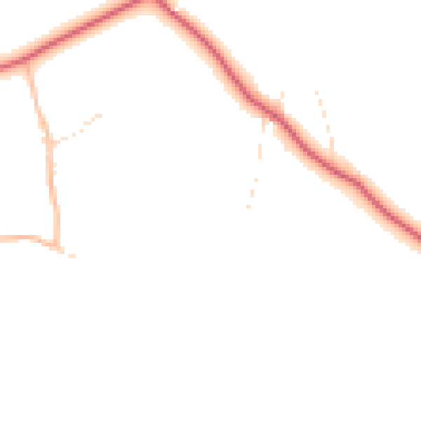 Daytime road noise heatmap for BS40 7AN