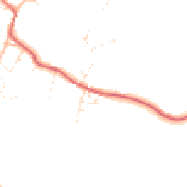 Daytime road noise heatmap for BS40 7RR