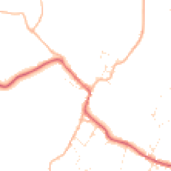 Daytime road noise heatmap for BS40 7TA