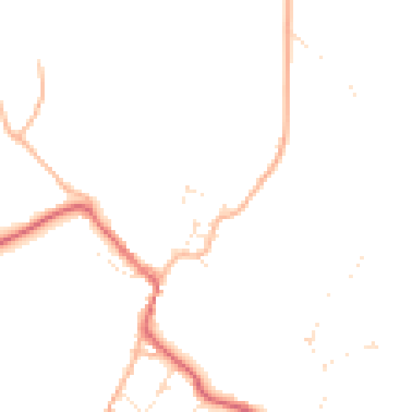 Daytime road noise heatmap for BS40 7TE