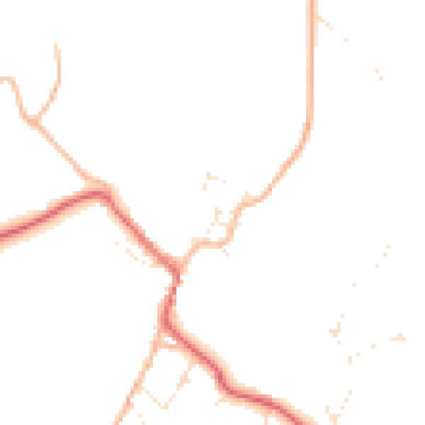 Daytime road noise heatmap for BS40 7TG