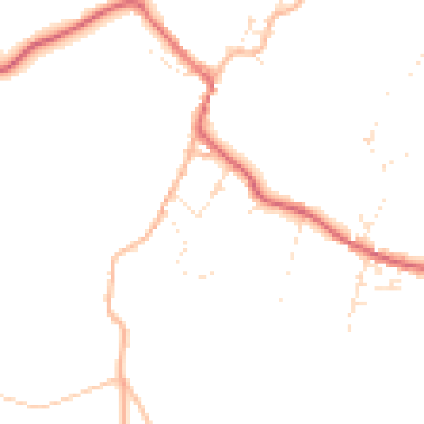 Daytime road noise heatmap for BS40 7TN