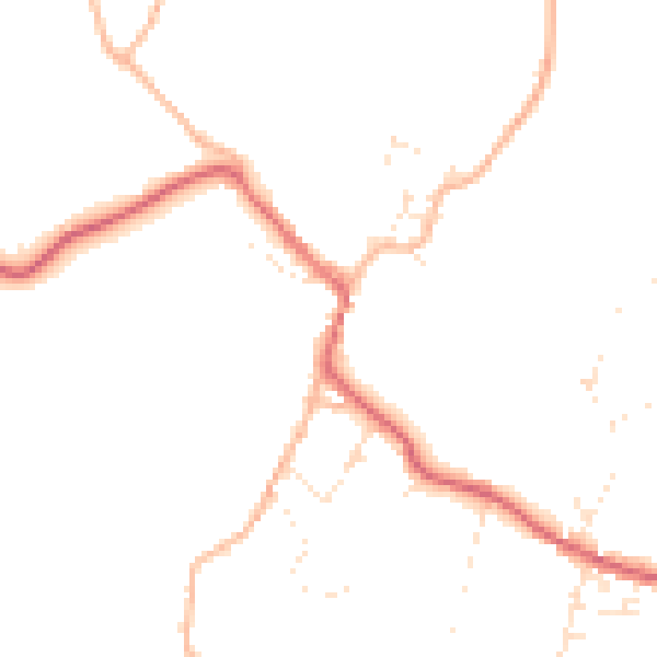 Daytime road noise heatmap for BS40 7TQ