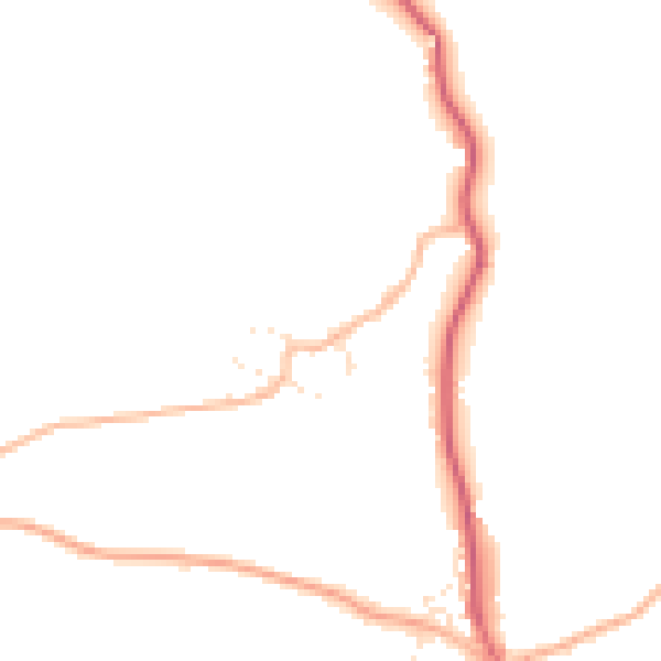 Daytime road noise heatmap for BS40 8DA