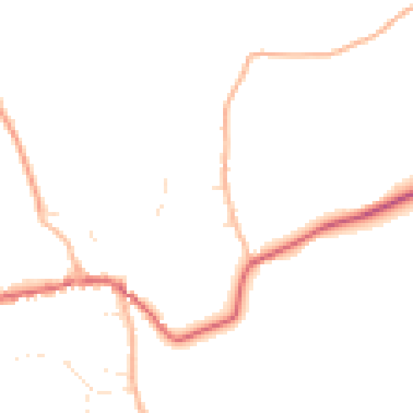 Daytime road noise heatmap for BS40 8RN