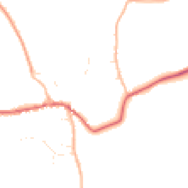 Daytime road noise heatmap for BS40 8SF