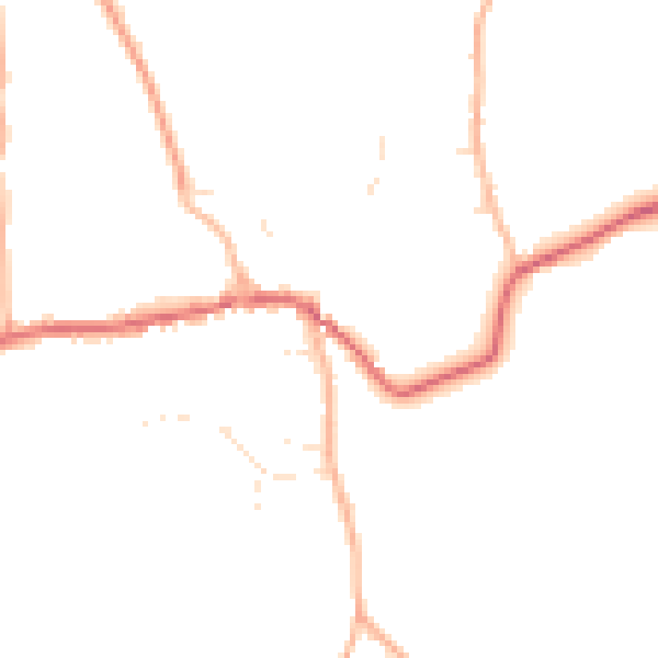 Daytime road noise heatmap for BS40 8SN