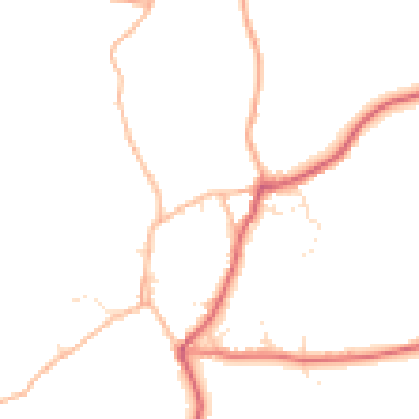 Daytime road noise heatmap for BS40 8TR