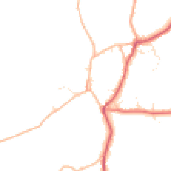 Daytime road noise heatmap for BS40 8UU