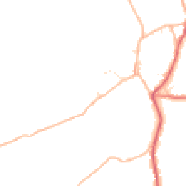Daytime road noise heatmap for BS40 8UZ