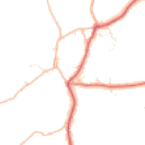Daytime road noise heatmap for BS40 8XT