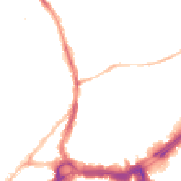 Night-time road noise heatmap for BS6 5EQ