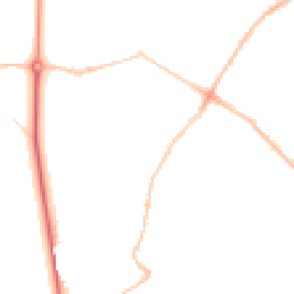 Night-time road noise heatmap for BS6 7NS