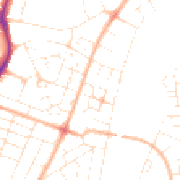 Daytime road noise heatmap for BS7 0AE