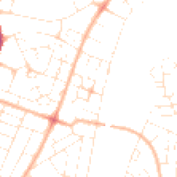 Daytime road noise heatmap for BS7 0AF