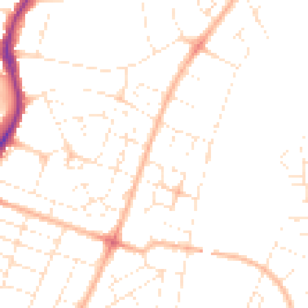Daytime road noise heatmap for BS7 0DG