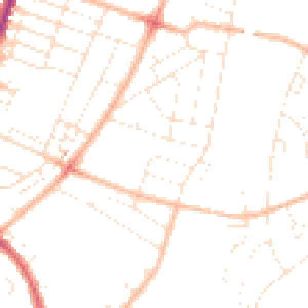 Daytime road noise heatmap for BS7 0DL
