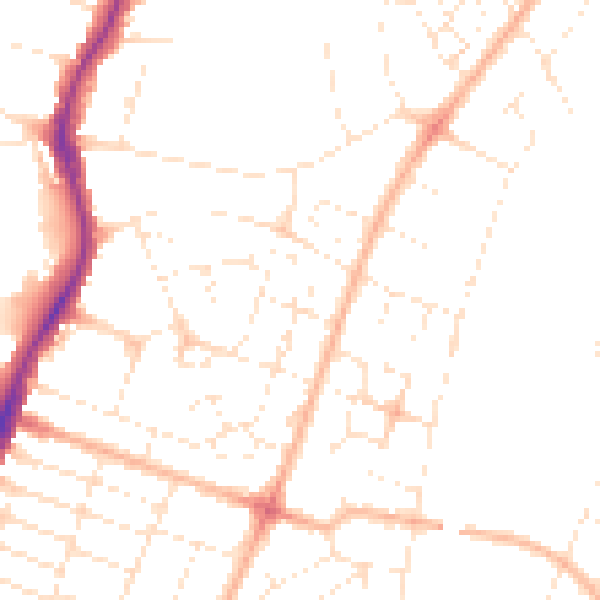 Daytime road noise heatmap for BS7 0PR