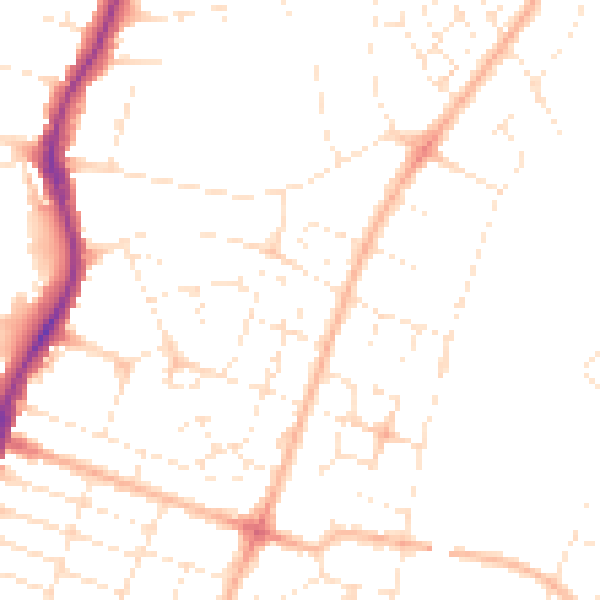 Daytime road noise heatmap for BS7 0QU
