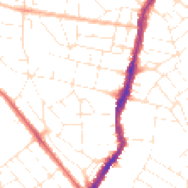 Daytime road noise heatmap for BS7 8HE