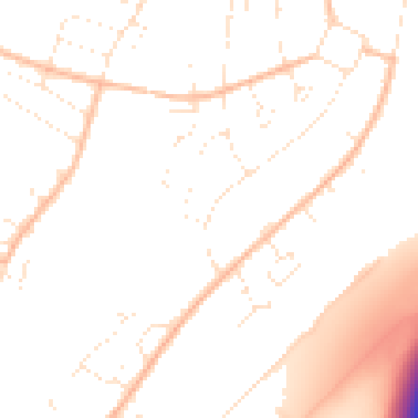 Daytime road noise heatmap for BS7 9UF