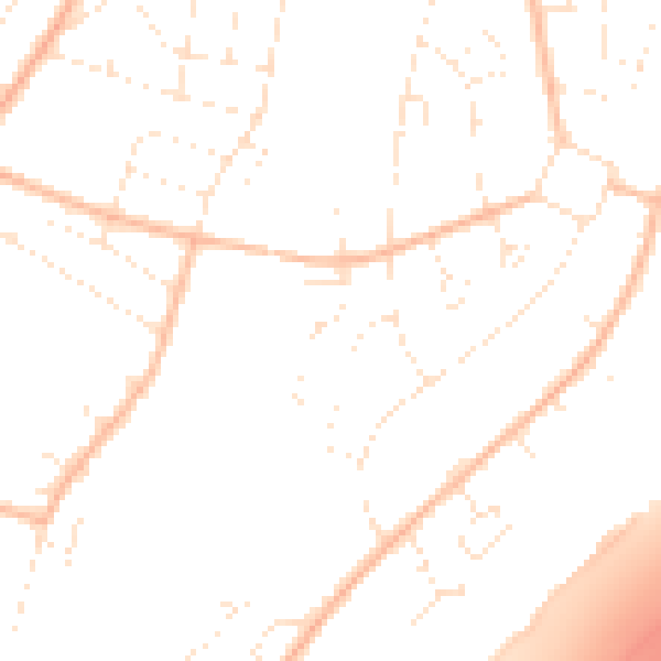 Daytime road noise heatmap for BS7 9UJ