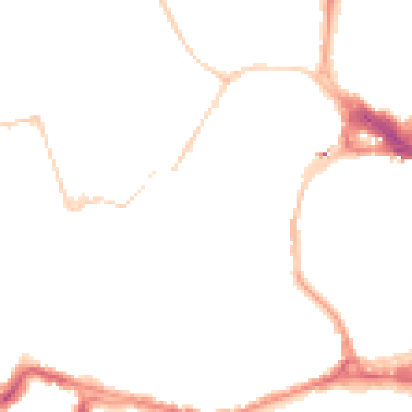 Night-time road noise heatmap for BS8 1AE