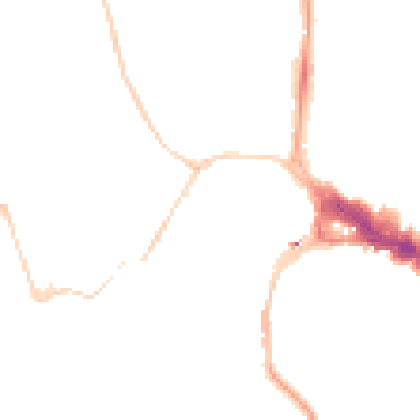 Night-time road noise heatmap for BS8 1BG