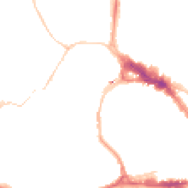 Night-time road noise heatmap for BS8 1BY