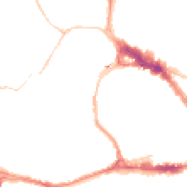 Night-time road noise heatmap for BS8 1DL
