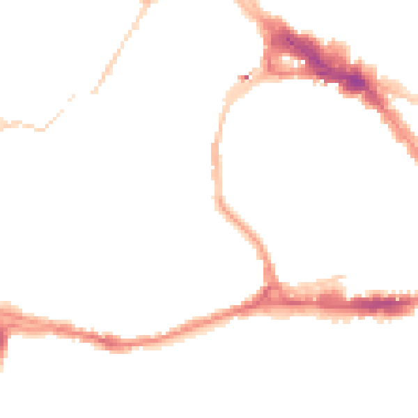 Night-time road noise heatmap for BS8 1DS