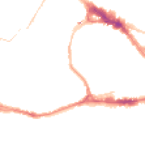 Night-time road noise heatmap for BS8 1DT