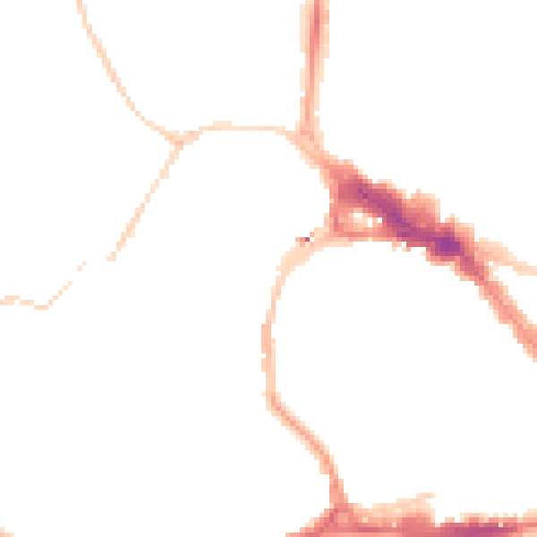 Night-time road noise heatmap for BS8 1EE