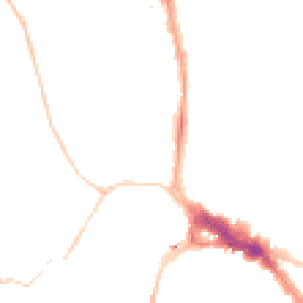 Night-time road noise heatmap for BS8 1LX
