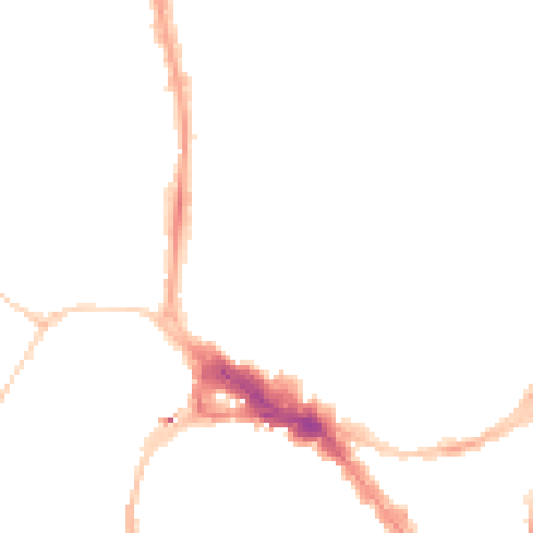 Night-time road noise heatmap for BS8 1SJ