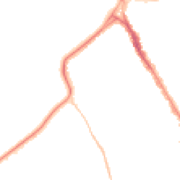 Night-time road noise heatmap for BS8 2TG