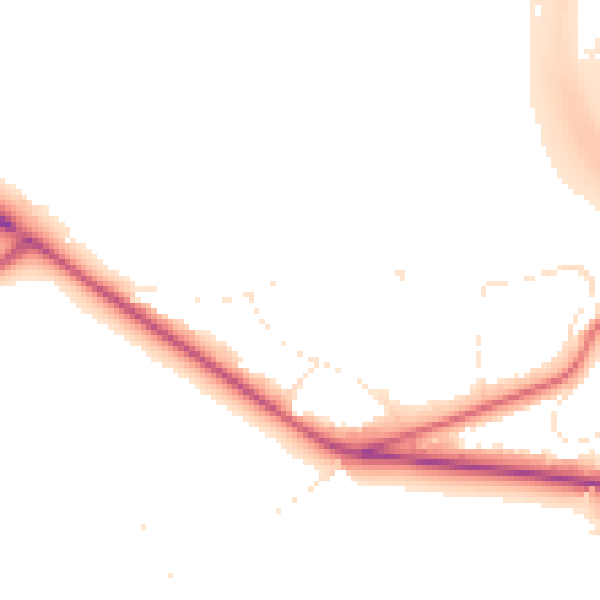 Daytime road noise heatmap for BS8 3PL