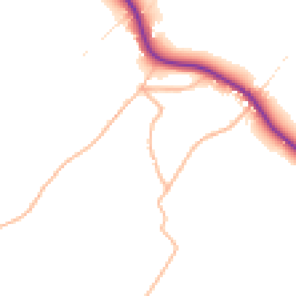 Daytime road noise heatmap for BS8 3RX