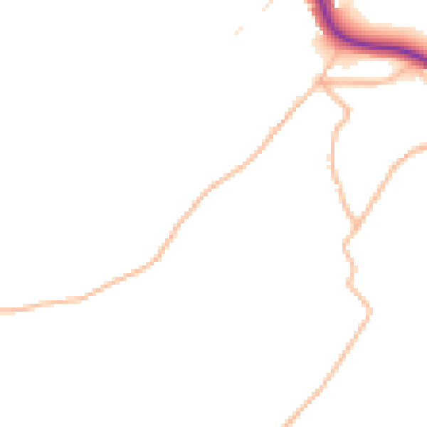 Daytime road noise heatmap for BS8 3SE