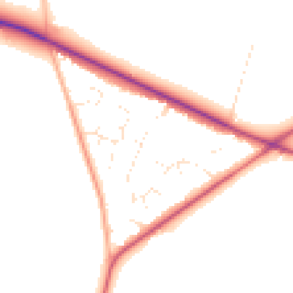 Daytime road noise heatmap for BS8 3UH