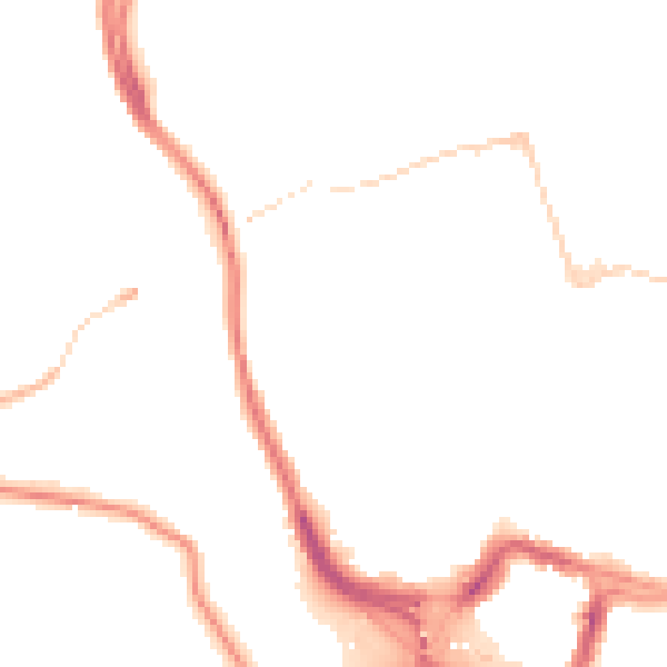 Night-time road noise heatmap for BS8 4DH