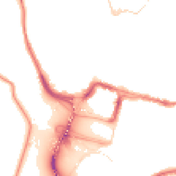 Night-time road noise heatmap for BS8 4NF